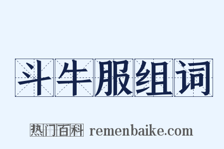 斗牛服组词是什么意思的图片